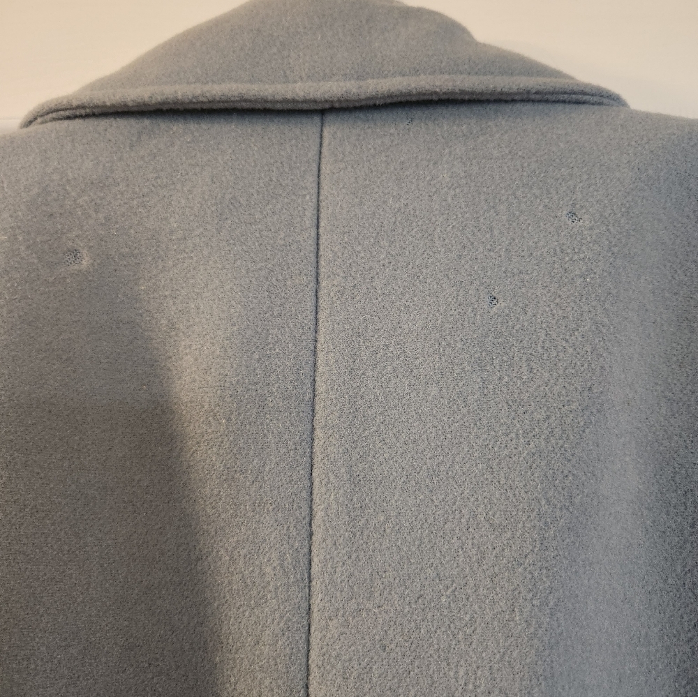 Dress Barn Pea Coat Women's Small Light Blue 100% Wool Warm Winter Office - Picture 11 of 13